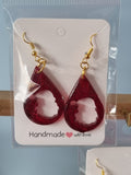 Glitter Santa earrings