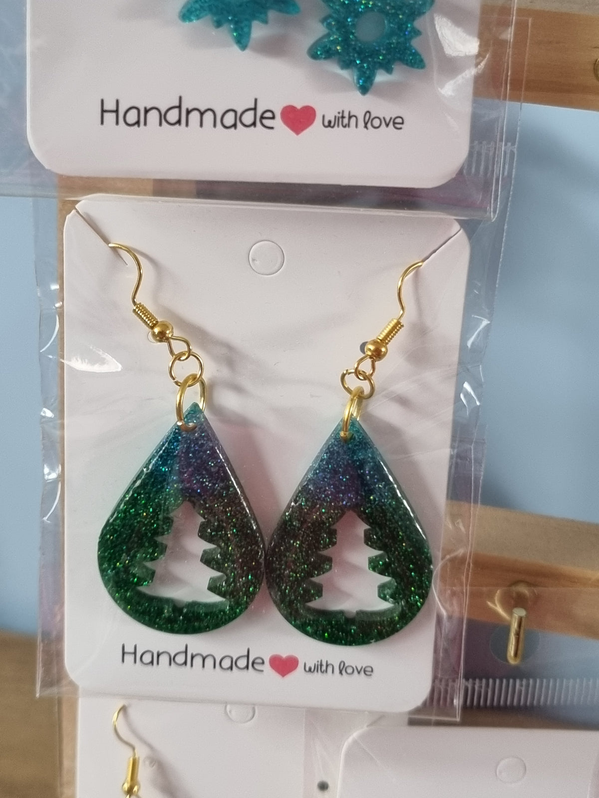 Glitter Christmas Tree earrings