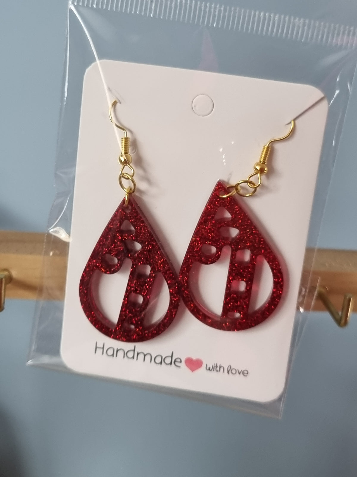 Glitter Candy Cane Earrings