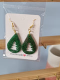 Glitter Christmas Tree earrings
