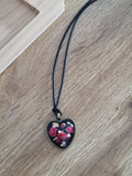 Heart and flowers pendant