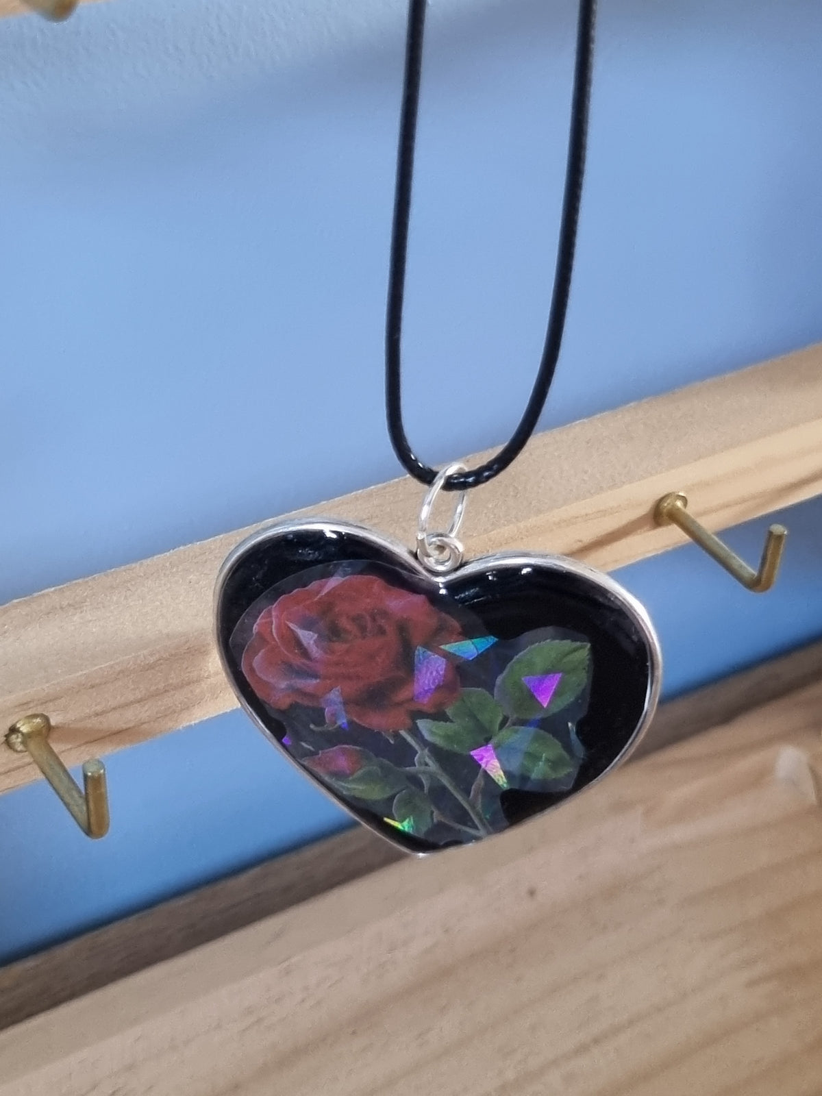 Heart and Rose Pendant