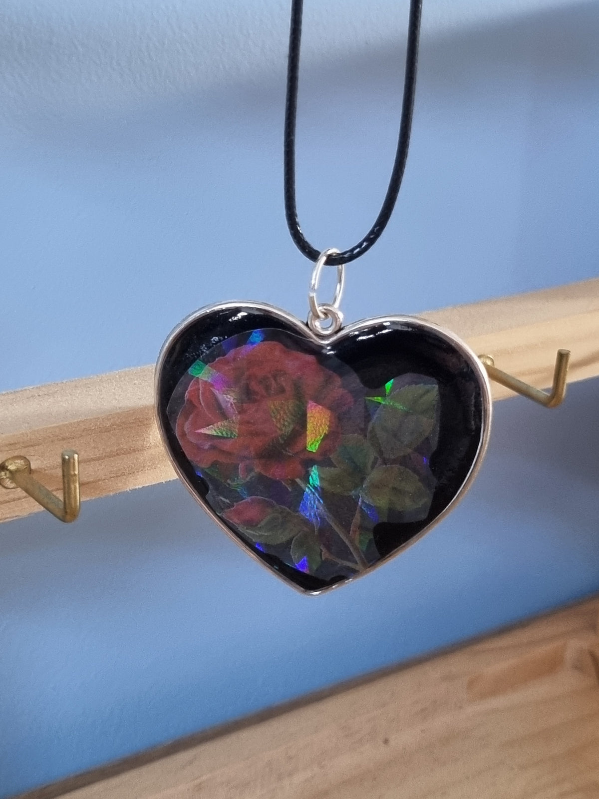 Heart and Rose Pendant
